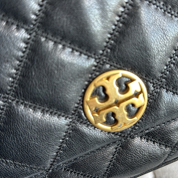 Tory Burch Black Quilted Leather Shoulder Bag - Picture 9 of 11